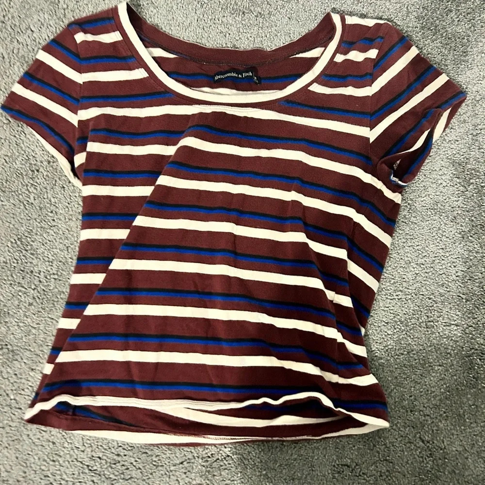 multi color striped tee